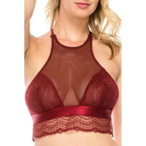 Halter Hook High Neck Lace Bralette